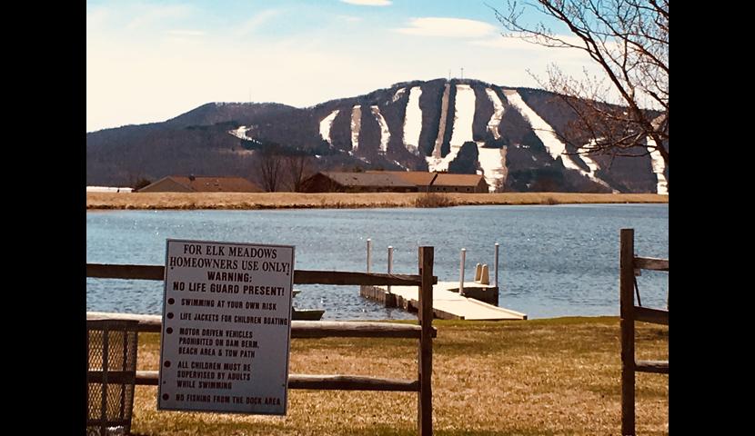 View of Elk Mountain from Beach Area